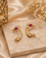 Premium Gold Plated Floral Ear Cuff