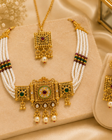 Rajwadi Gold Plated Necklace Set
