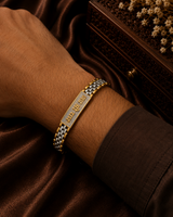 Premium Two-Tone Jai Shree Ram Bracelet for Men