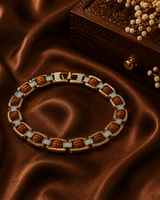Premium Gold Plated Rudraksha Style Bracelet for Men
