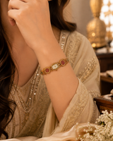 Heritage Premium Gold Plated Designer Bracelet Watch for Women
