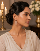 Heritage Gold Plated Long Drop Earrings for Women