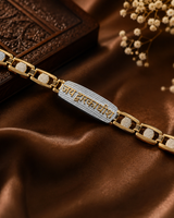 Premium Gold Plated Jai Dwarkadhish Men's Bracelet | Stylish Religious Bracelet for Men | Free Size