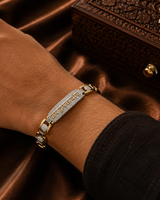 Premium Gold Plated Jai Dwarkadhish Men's Bracelet | Stylish Religious Bracelet for Men | Free Size