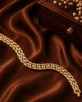Gold and Silver Stylish Designer Men's Chain Bracelet | Premium Fashion Bracelet for Men