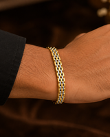 Gold and Silver Stylish Designer Men's Chain Bracelet | Premium Fashion Bracelet for Men