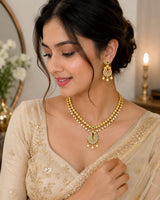 Gold Plated Diamond Necklace Set