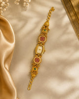 Heritage Premium Gold Plated Designer Bracelet Watch for Women