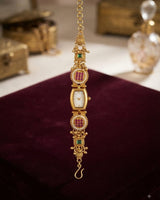 Heritage Premium Gold Plated Designer Bracelet Watch for Women