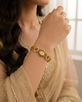 Heritage Premium Gold Plated Designer Bracelet Watch for Women
