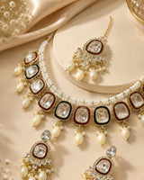 Premium Gold Plated Traditional Choker Necklace Set with Earrings for Women