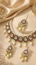 Premium Gold Plated Traditional Choker Necklace Set with Earrings for Women
