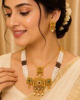 Rajwadi Gold Plated Necklace Set