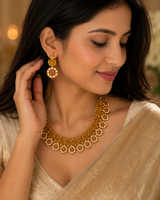 Gold Plated  Bottu Mala Necklace Set