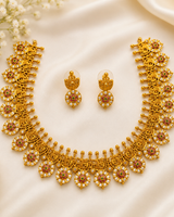 Gold Plated  Bottu Mala Necklace Set