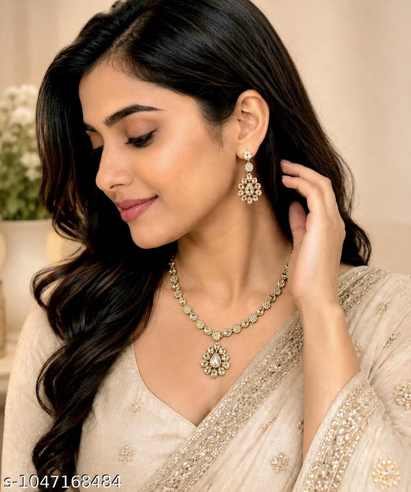Gold Plated Kundan Jewellery Set