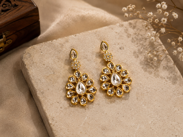Gold Plated Kundan Jewellery Set